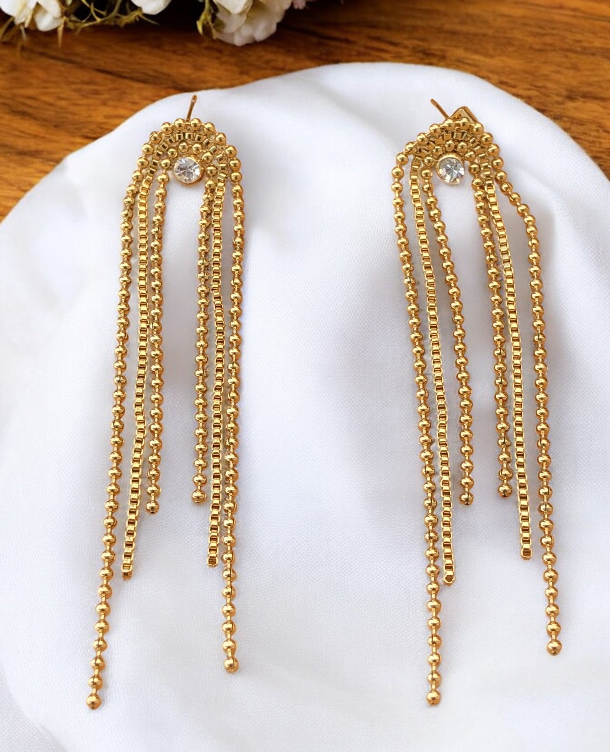 Boucles d'oreilles acier inoxydable long pendante Rklisa