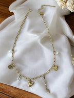Collier acier inoxydable avec breloques coeurs Rklisa