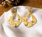 Boucles d’oreilles martelé en acier inoxydable Rklisa