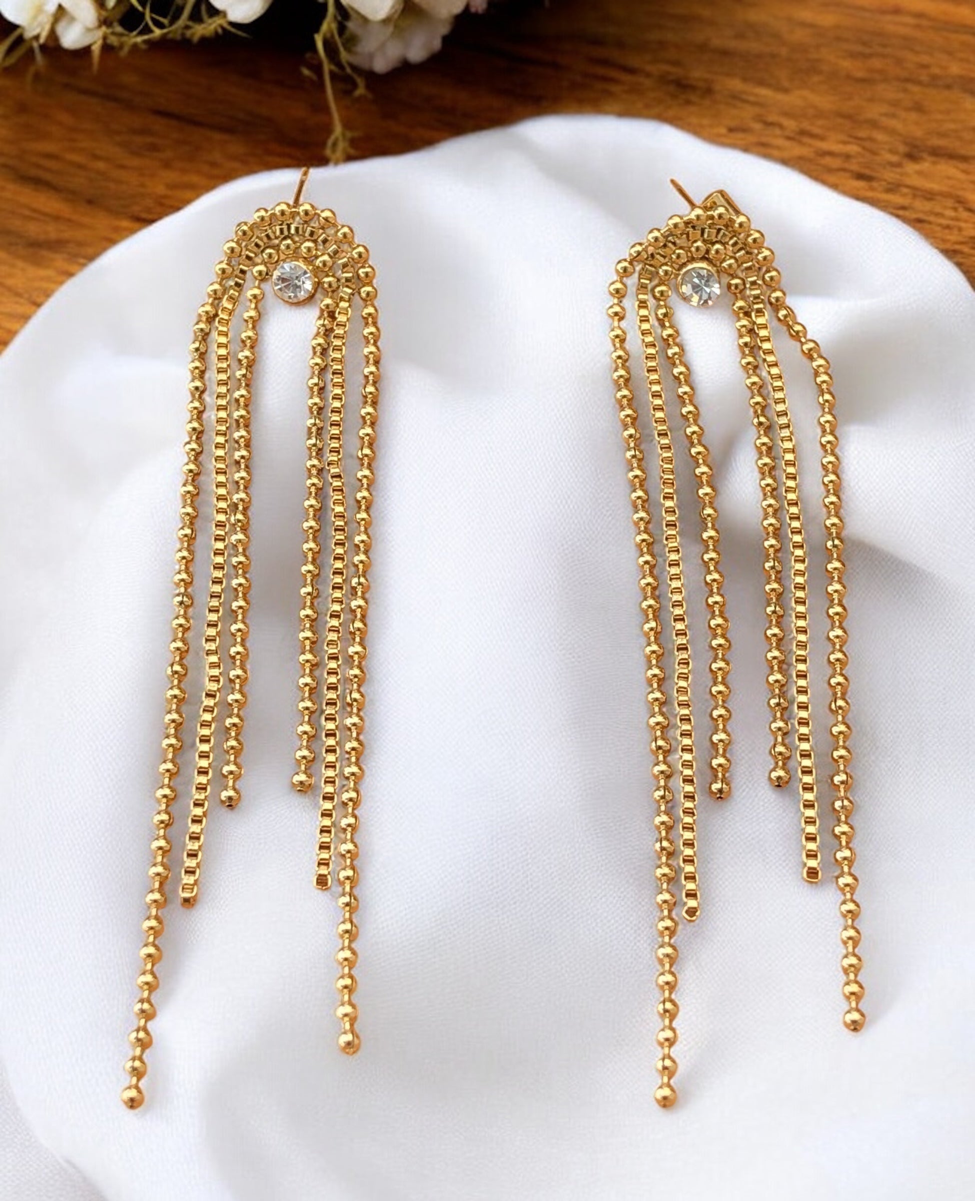 Boucles d'oreilles acier inoxydable long pendante Rklisa