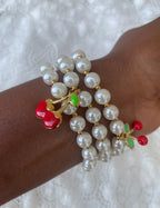 Lot de 3 bracelets perles Cerises Rklisa