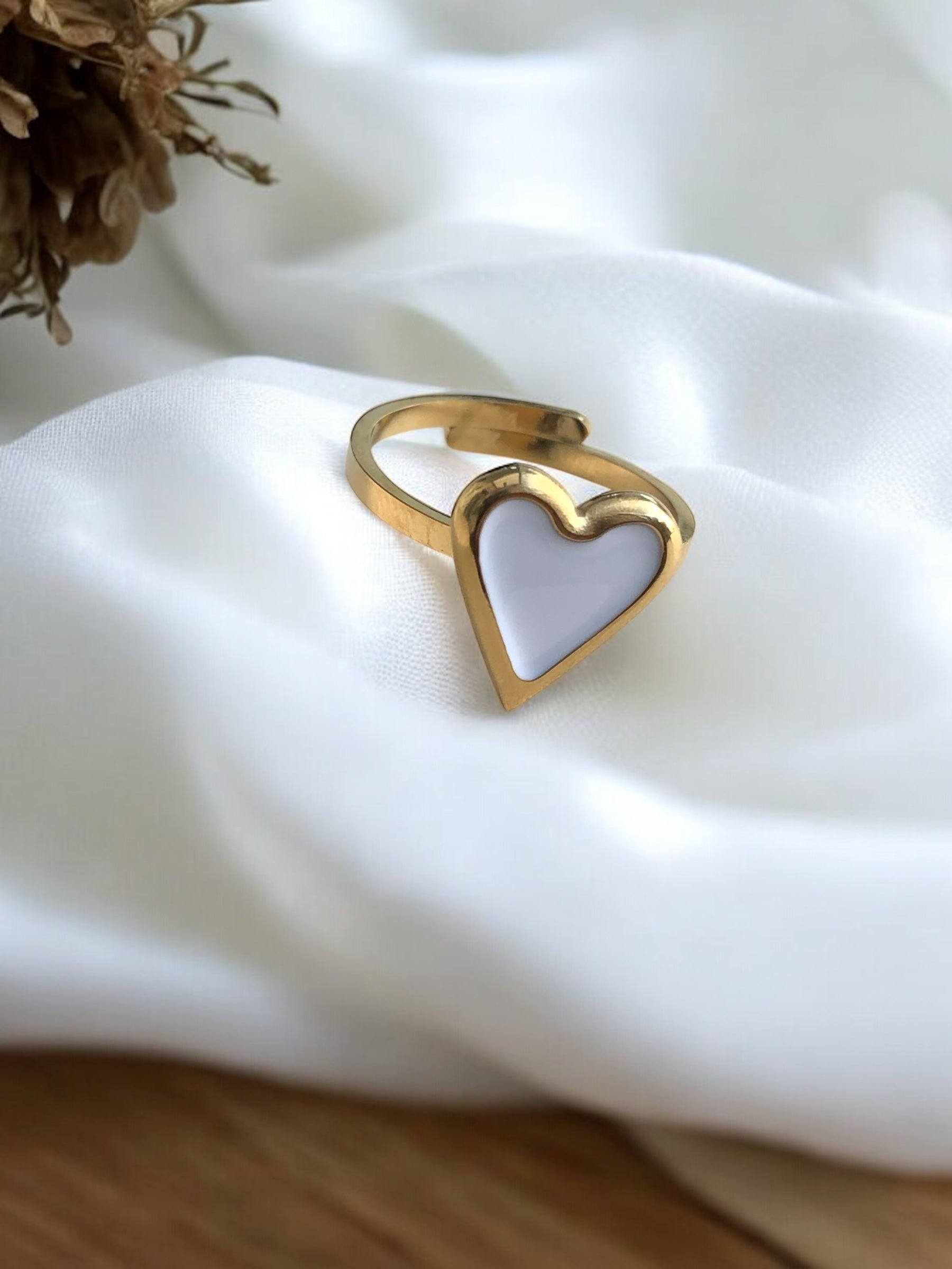 Bague coeur en acier inoxydable Rklisa