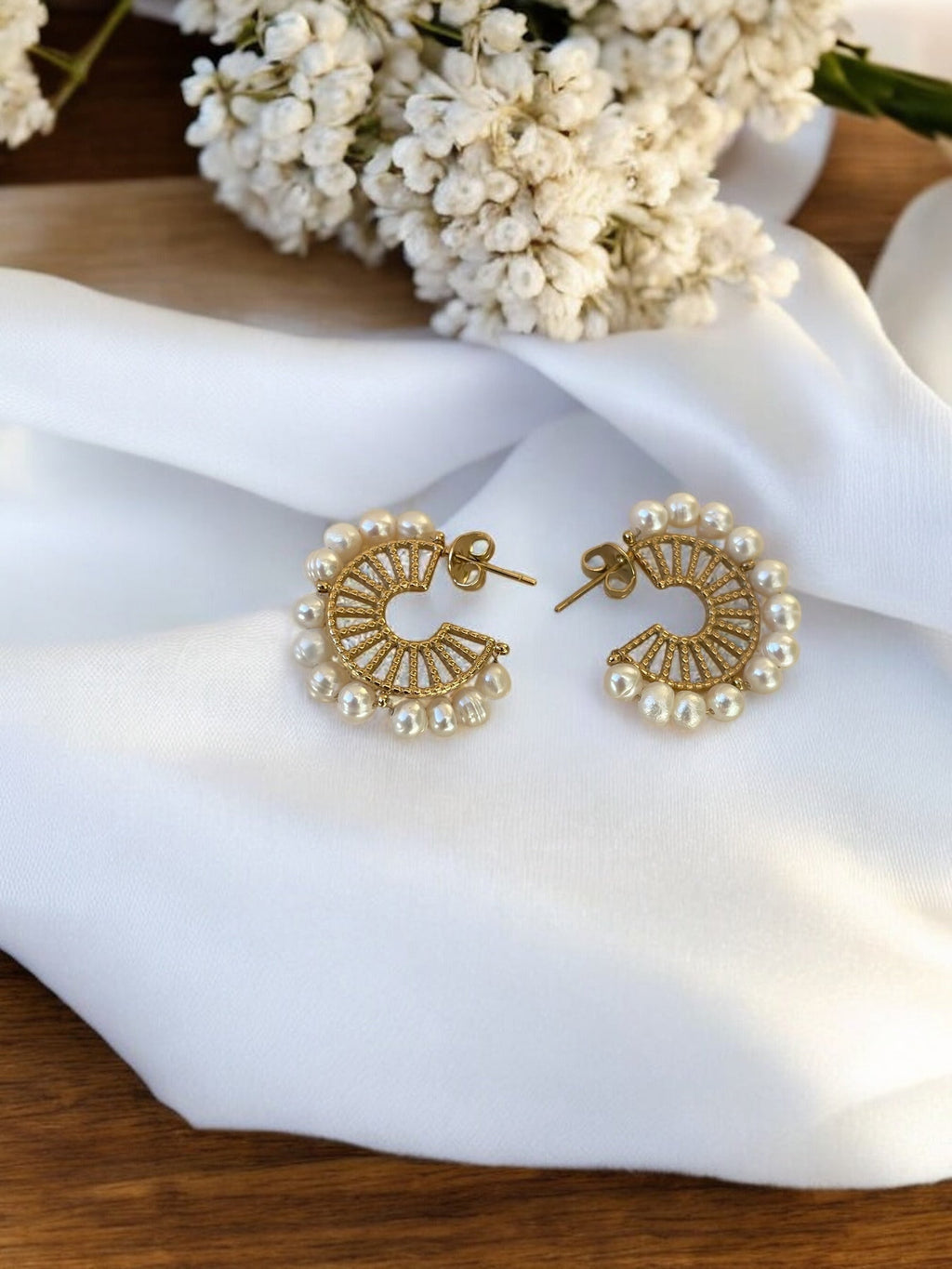 Boucles d'oreilles perles d'eau douce Rklisa