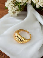 Bague en acier inoxydable motif coquille Rklisa
