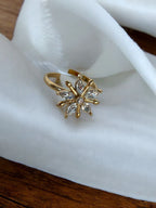 Bague à cinq pétales avec strass Rklisa