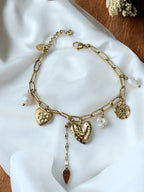 Bracelet ovale avec breloques Rklisa
