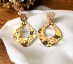 Boucles d’oreilles martelé en acier inoxydable Rklisa