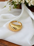 Bague en acier inoxydable motif coquille Rklisa