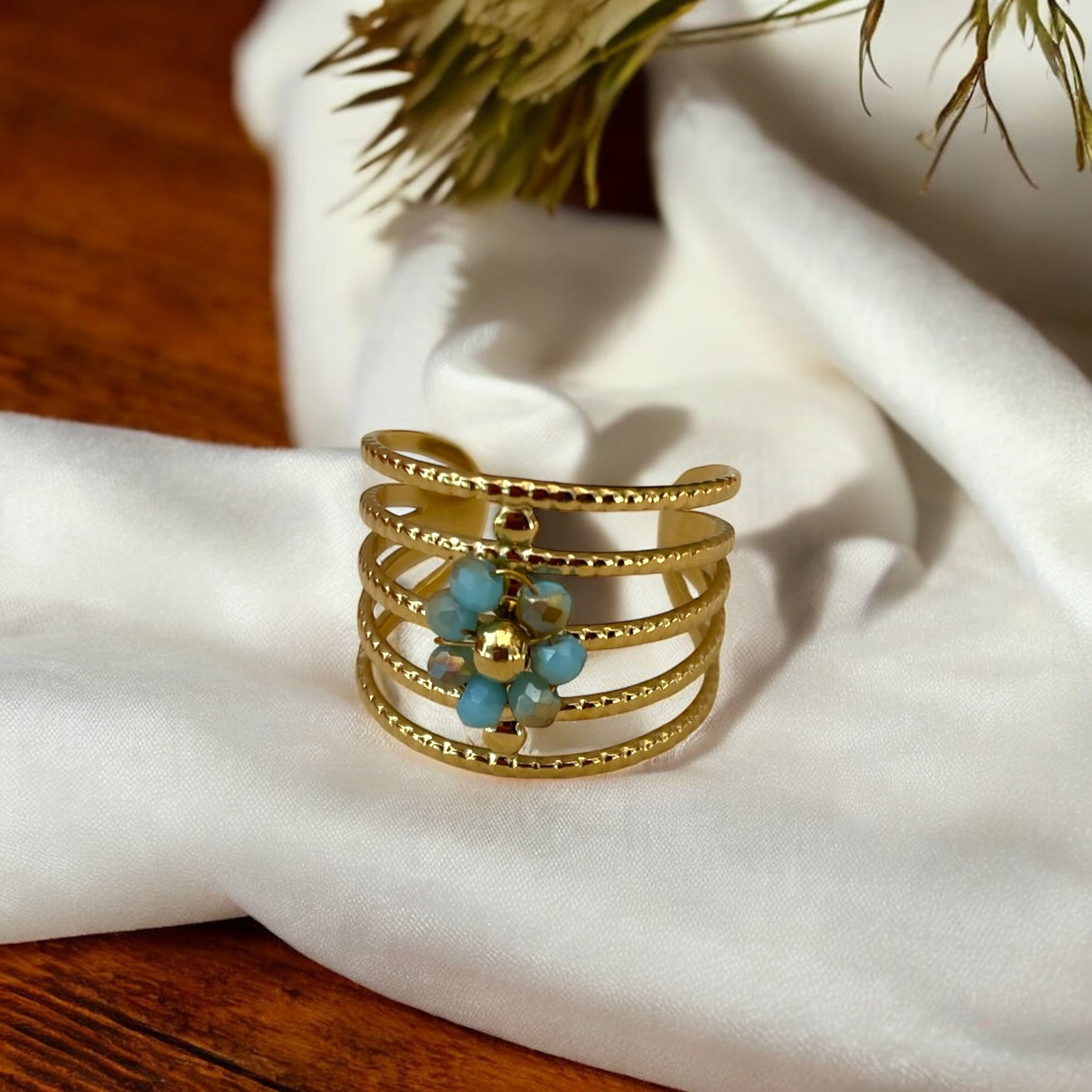 Bague multi rangs acier inoxydable Rklisa