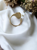 Bague large martelée en acier inoxydable. Rklisa