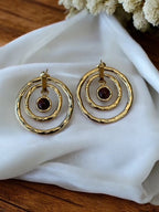 Boucles d'oreilles en acier inoxydable avec pierre oeil de taureau Rklisa