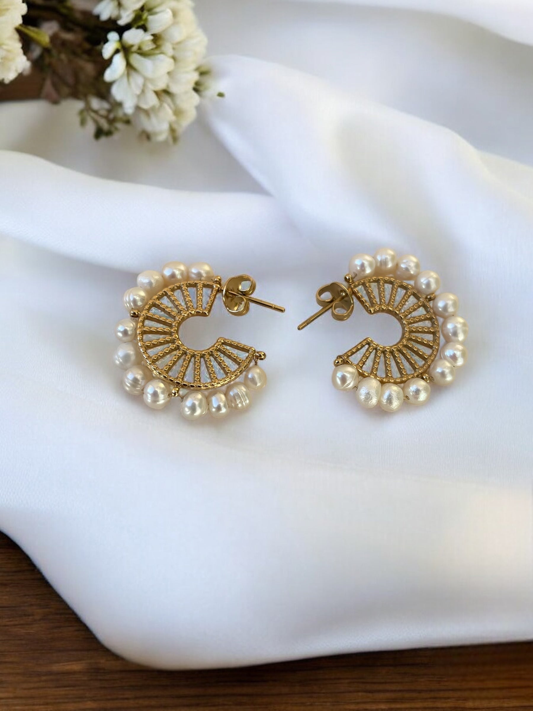 Boucles d'oreilles perles d'eau douce Rklisa