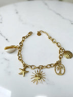 Bracelet doré charms thème mer Rklisa