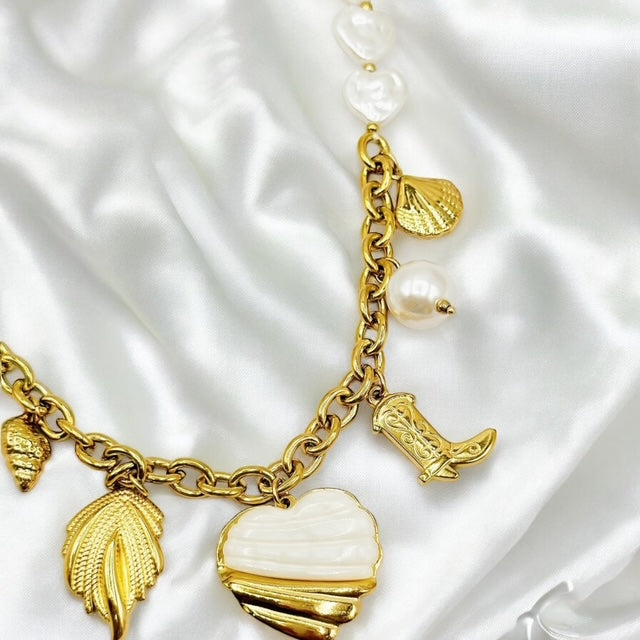Collier chaîne et Charms baroque Rklisa