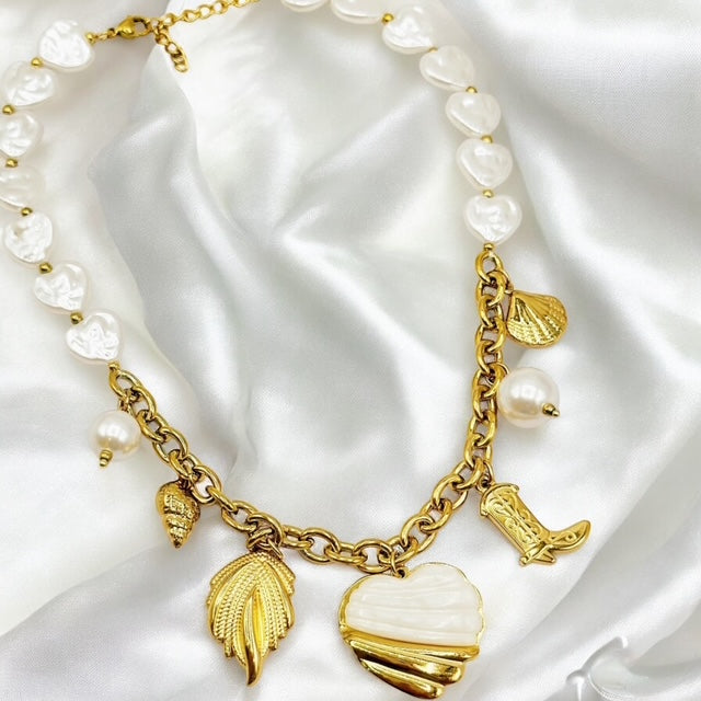 Collier chaîne et Charms baroque Rklisa