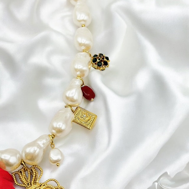 Collier Charms perles baroque Rklisa