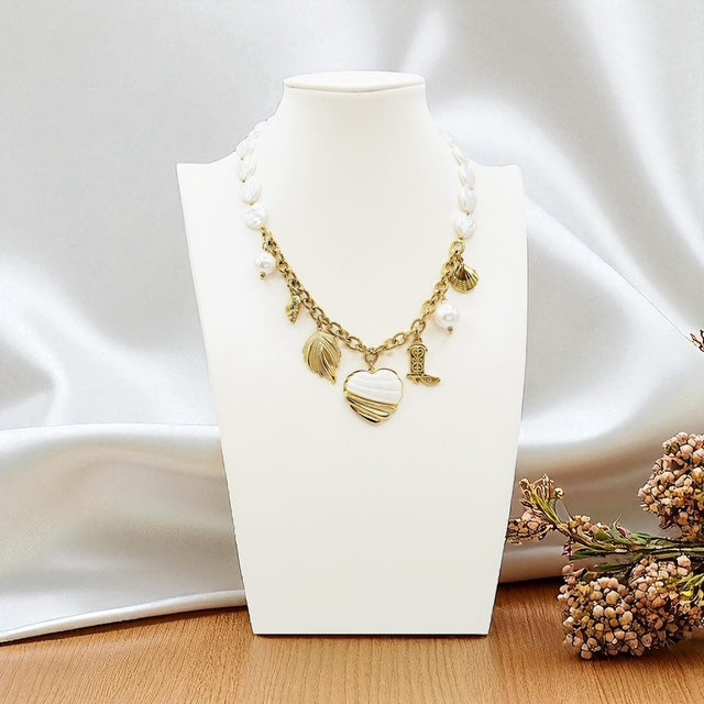 Collier chaîne et Charms baroque Rklisa
