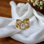 Bague pierre blanche Rklisa