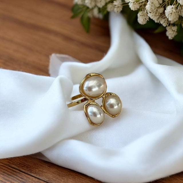 Bague acier inoxydable style baroque Rklisa