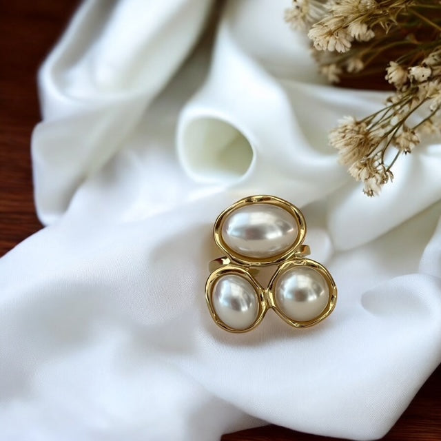 Bague acier inoxydable style baroque Rklisa