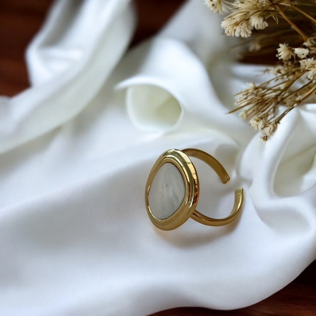 Bague nacre ovale Rklisa