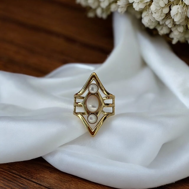 Bague triple pierre Rklisa