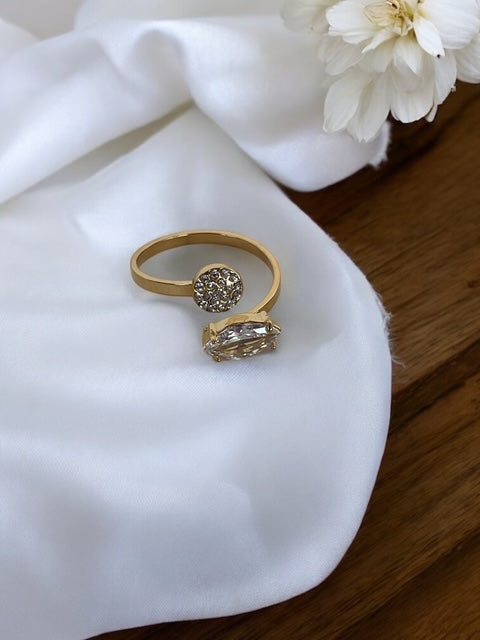 Bague en acier inoxydable ouverture devant Rklisa