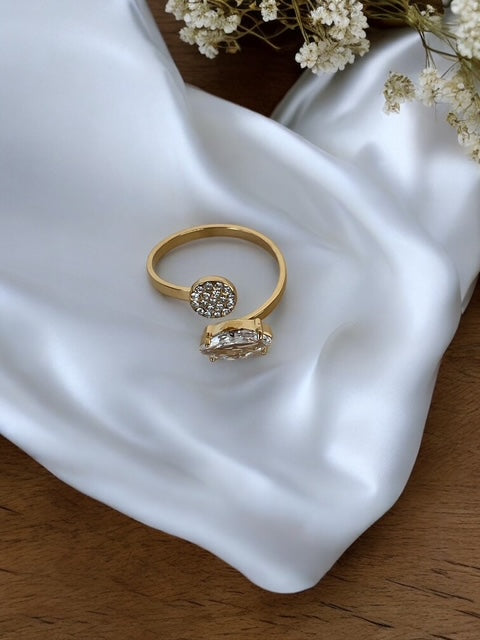 Bague en acier inoxydable ouverture devant Rklisa