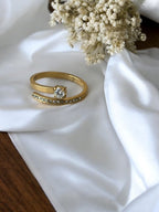 Bague en acier inoxydable avec strass Rklisa