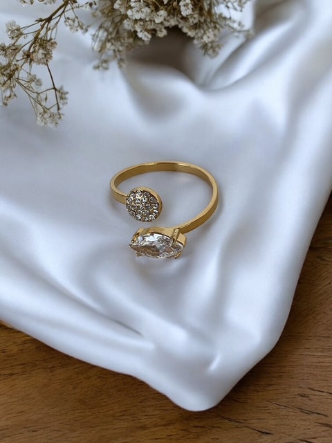Bague en acier inoxydable ouverture devant Rklisa
