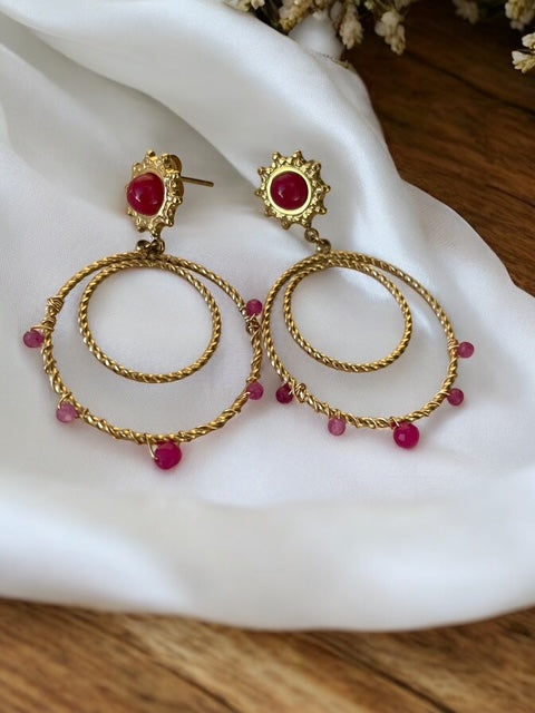 Boucles d'oreilles cercle soleil Rklisa