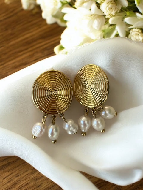 Boucles d'oreilles avec perles à clip Rklisa