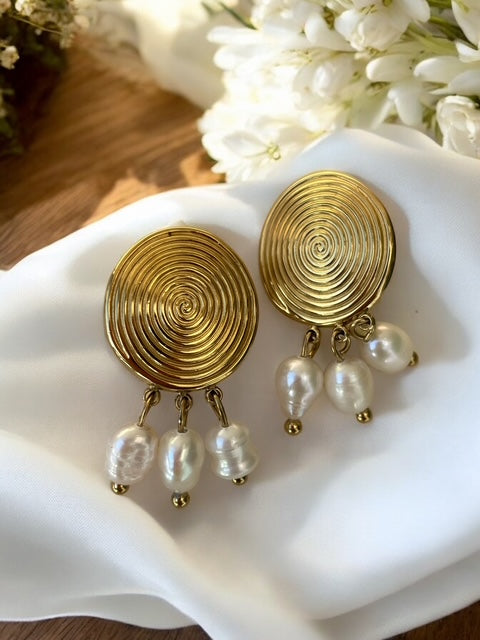 Boucles d'oreilles avec perles à clip Rklisa