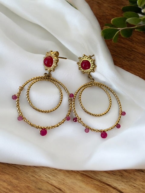 Boucles d'oreilles cercle soleil Rklisa