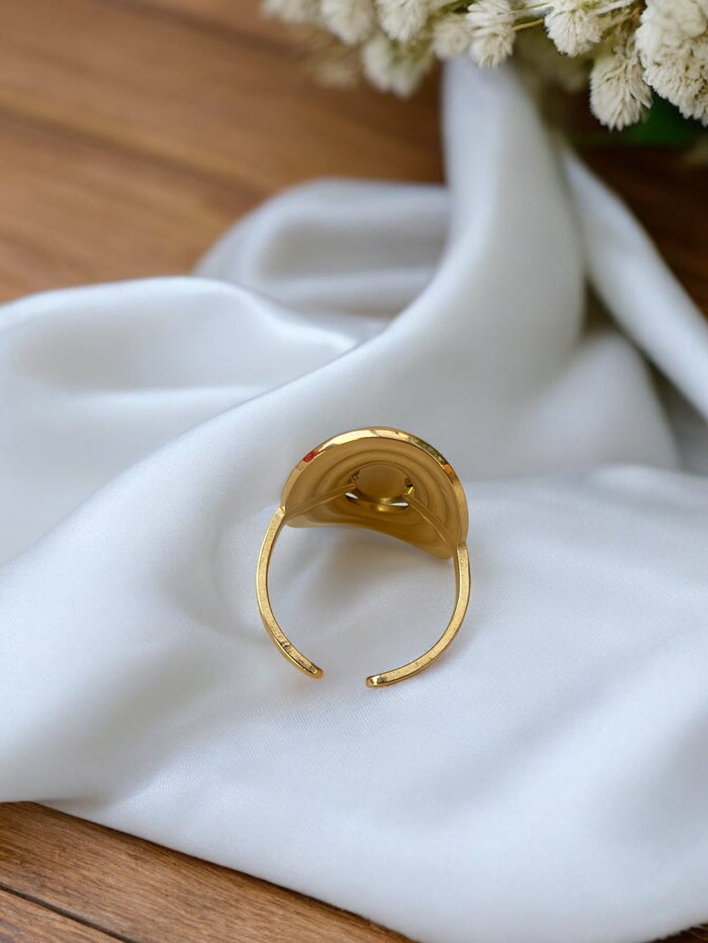 Bague ovale en acier inoxydable Rklisa