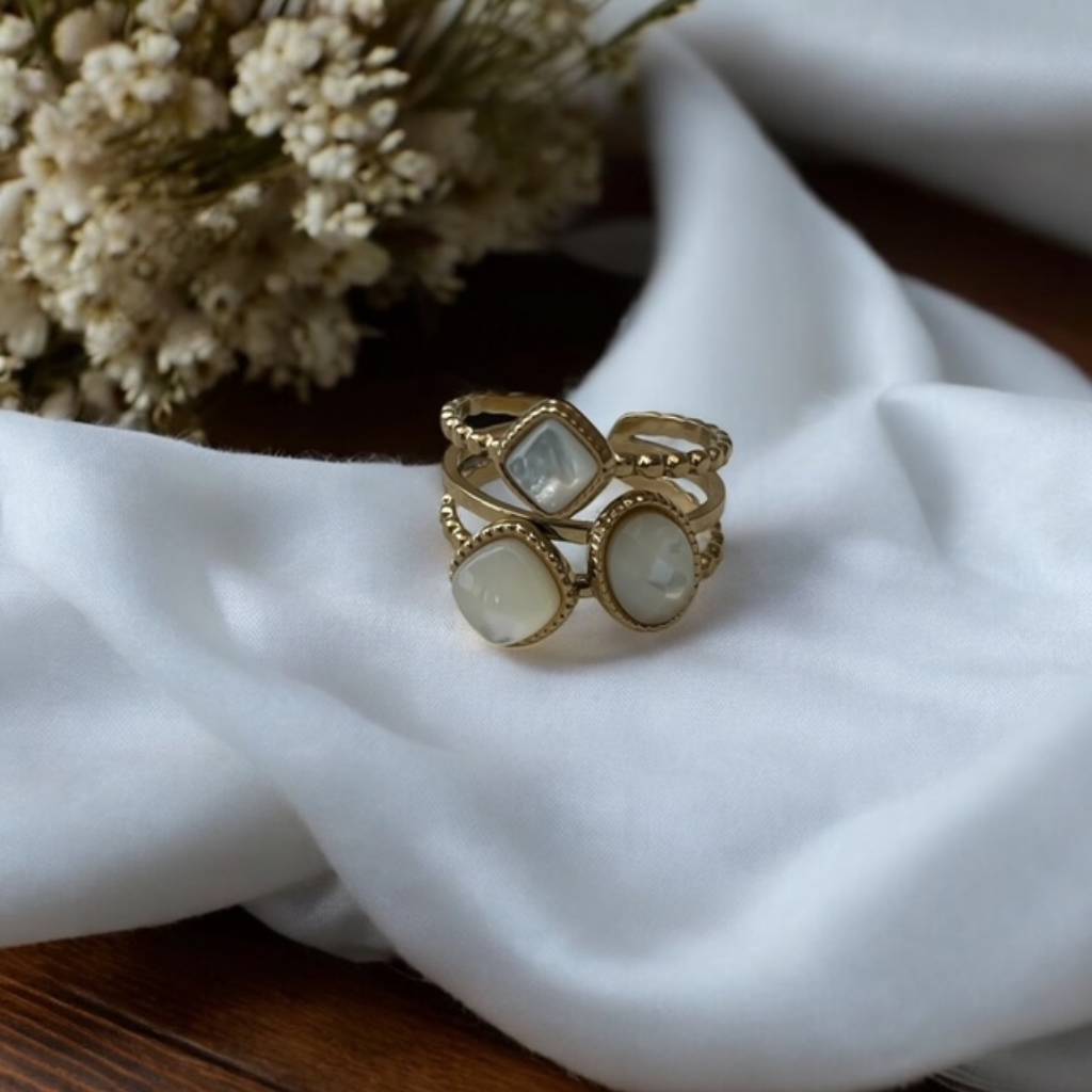 Bague en acier inoxydable multi-lignes Rklisa