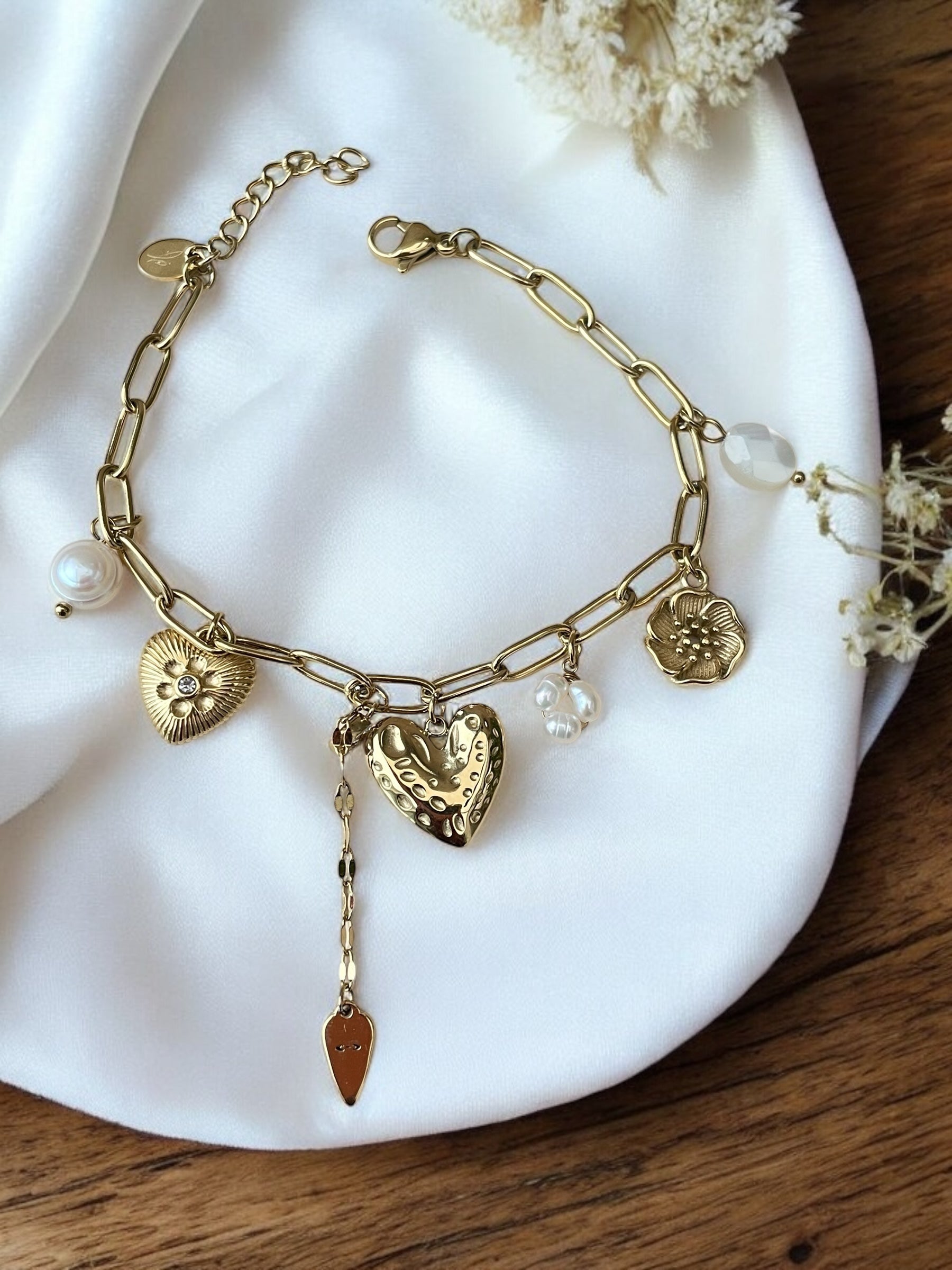 Bracelet ovale avec breloques Rklisa
