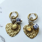 Boucles d'oreilles coeur acier -rklisa