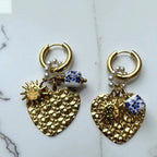 Boucles d'oreilles coeur acier -rklisa