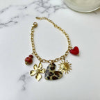 bracelet breloque coeur leopard- BOHM- rklisa