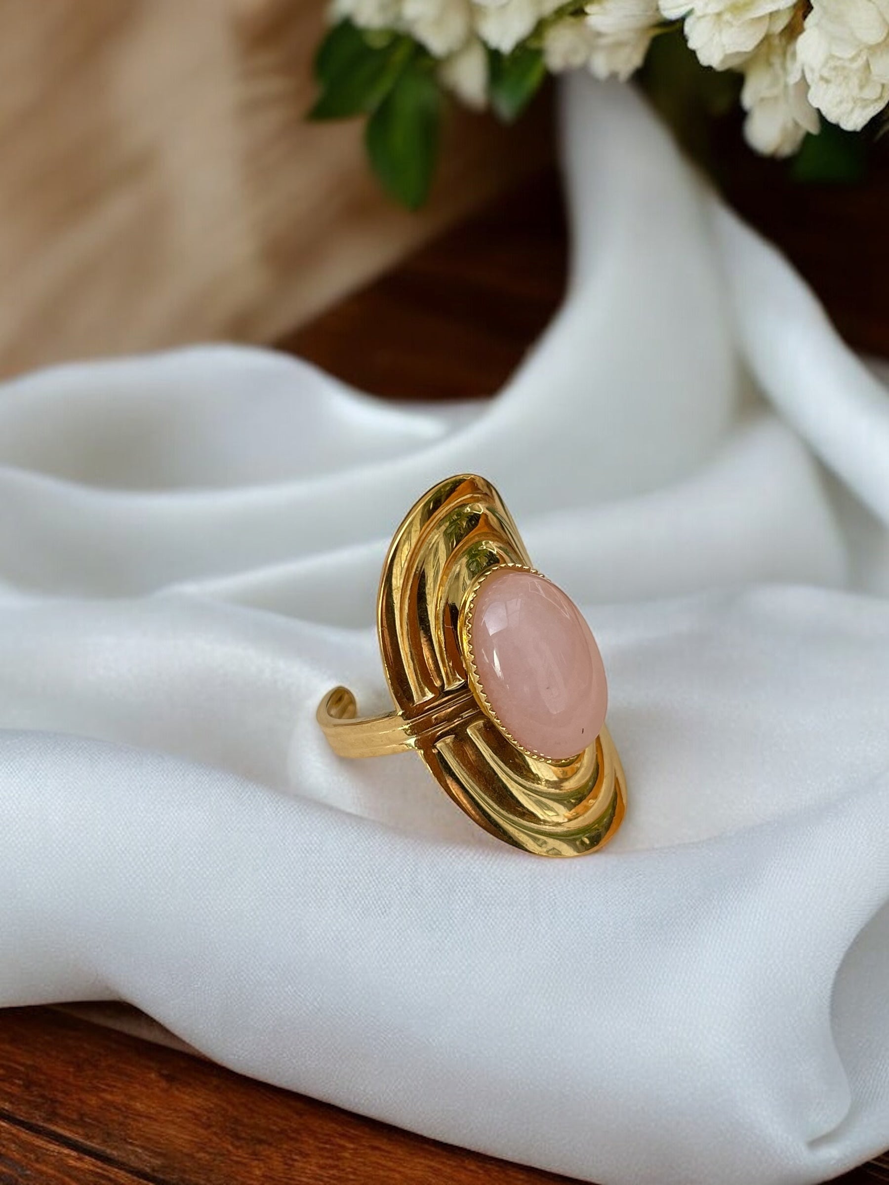 Bague ovale en acier inoxydable Rklisa