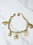 Bracelet doré charms thème mer Rklisa