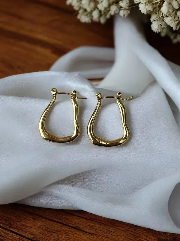 Boucles d'oreilles créoles irrégulier - Rklisa