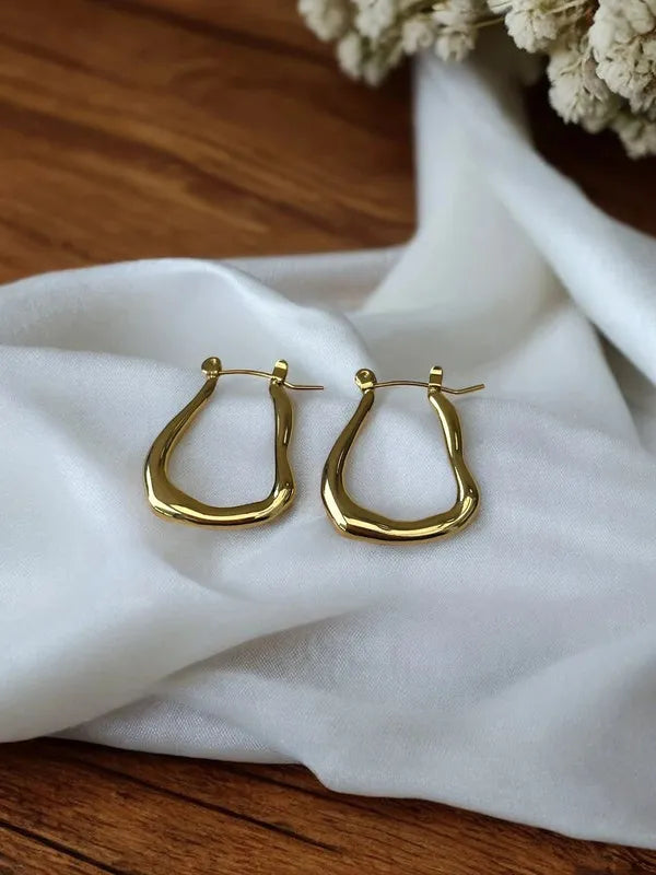 Boucles d'oreilles créoles irrégulier - Rklisa