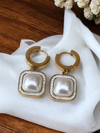 Boucles d'oreilles créoles strass