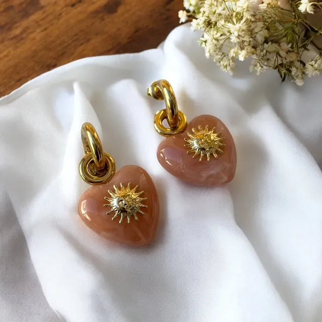 Boucles d'oreilles pendantes types créoles