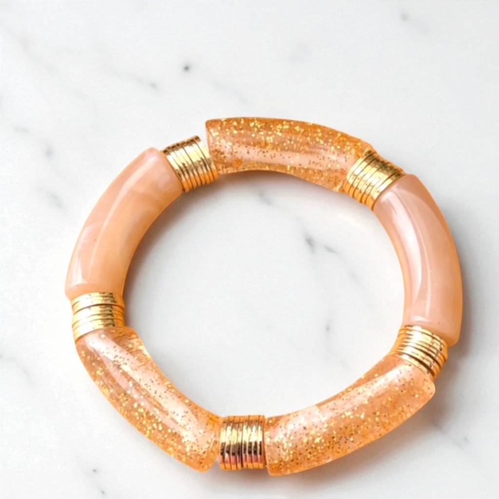 Bracelet en tubes acryliques Paloma