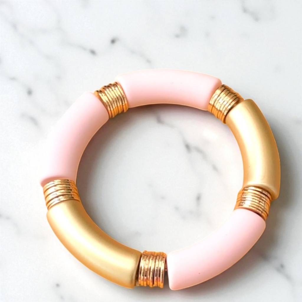 Bracelet en tubes acryliques Paloma