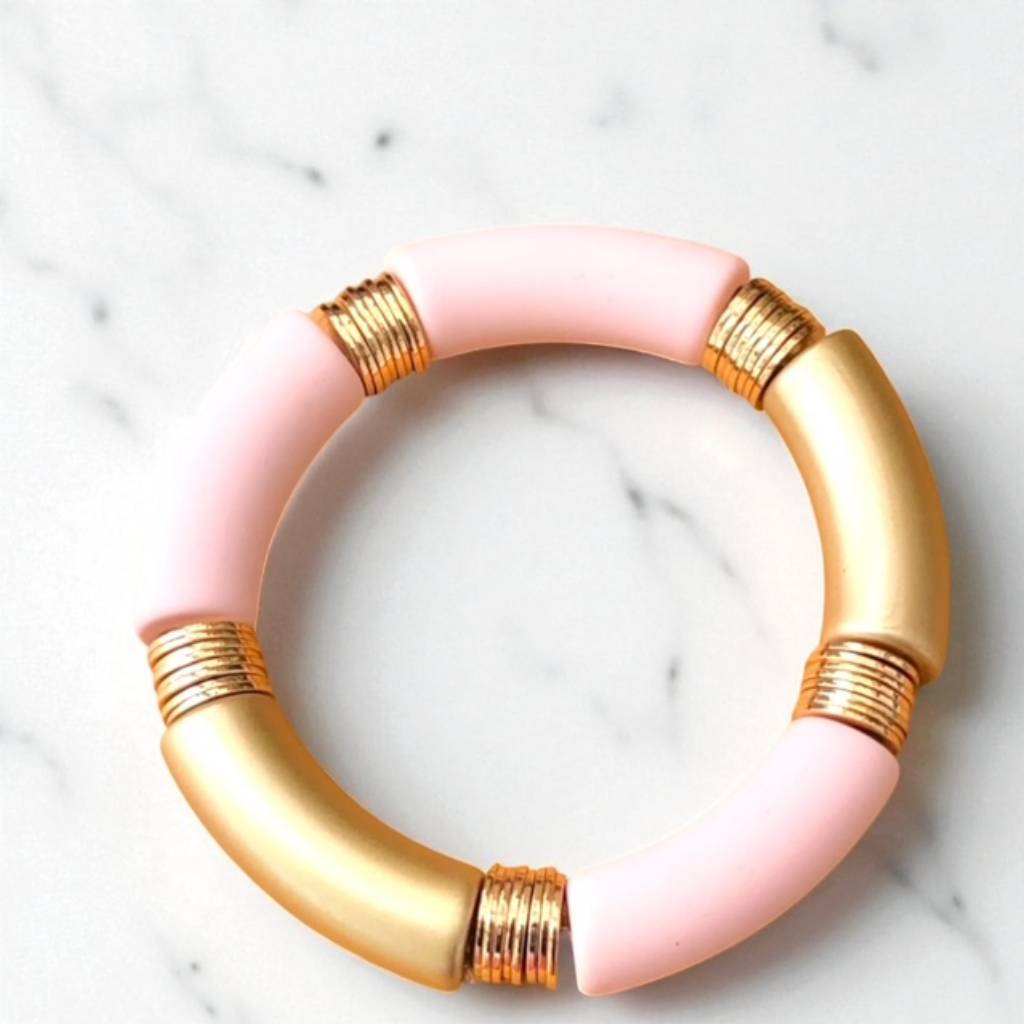 Bracelet en tubes acryliques Paloma