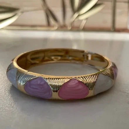 Jonc émaillé fuschia rose